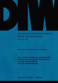 Produktbild: Bauwirtschaft im Gebiet der ehemaligen DDR -