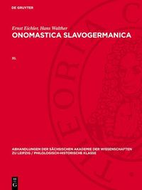 Produktbild: Ernst Eichler; Hans Walther: Onomastica Slavogermanica. XI.