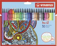 Produktbild: STABILO Premium-Filzstift - Pen 68 - 30er Pack - mit 30 verschiedenen Farben