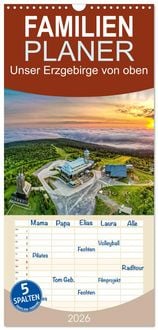 Produktbild: Familienplaner 2026 - Unser Erzgebirge von oben mit 5 Spalten (Wandkalender, 21 x 45 cm) CALVENDO