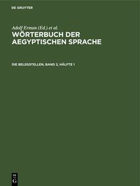 Produktbild: Die Belegstellen, Band 2, H&auml;lfte 1
