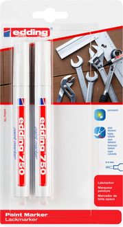 Produktbild Edding Lackmarker 750 weiß 2er Set