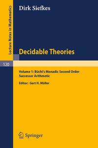 Produktbild: Decidable Theories