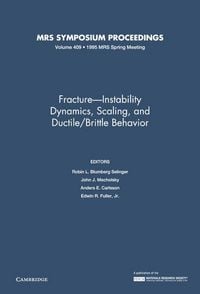 Produktbild: Fracture-Instability Dynamics, Scaling and Ductile/Brittle Behavior