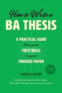Produktbild: How to Write a Ba Thesis, Second Edition