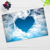 Produktbild: Cover-your-desk Schreibtischunterlage f&uuml;r Kinder und Erwachsene Ein Herz aus Wolken, aus hochwertigem Vinyl , 60 x 40 cm