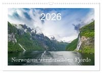 Produktbild: Norwegens wundersch&ouml;ne Fjorde (Wandkalender 2026 DIN A3 quer), CALVENDO Monatskalender