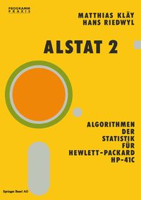 Produktbild: Alstat 2 Algorithmen der Statistik f&uuml;r Hewlett-Packard HP-41C