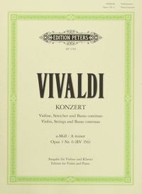 Produktbild: Konzert f&uuml;r Violine, Streicher und Basso continuo a-Moll op. 3 Nr. 6 RV 356