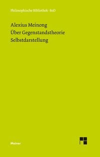 Produktbild: &Uuml;ber Gegenstandstheorie. Selbstdarstellung
