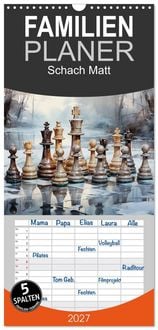 Produktbild: Familienplaner 2027 - Schach Matt mit 5 Spalten (Wandkalender, 21 x 45 cm) CALVENDO