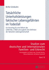 Produktbild: Tatsaechliche Unterhaltsleistungen faktischer Lebensgefaehrten im Todesfall
