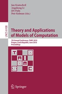 Produktbild: Theory and Applications of Models of Computation