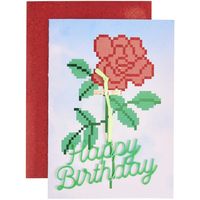 Produktbild: 3D-Gru&szlig;karte La Vie en Rose, Happy Birthday, B6 MIX