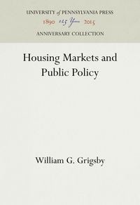 Produktbild: Housing Markets and Public Policy