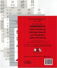Produktbild: D&uuml;rckheimRegister&reg; HABERSACK-100er-Einteilung