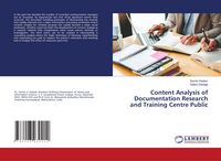 Produktbild: Content Analysis of Documentation Research and Training Centre Public