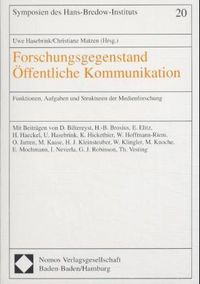 Produktbild: Forschungsgegenstand &Ouml;ffentliche Kommunikation
