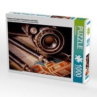 Produktbild: CALVENDO Puzzle Kamera mit altem Filmmaterial und Stativ | 1000 Teile Lege-Gr&ouml;&szlig;e 64x48cm Foto-Puzzle f&uuml;r gl&uuml;ckliche Stunden
