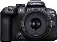 Produktbild: Canon EOS R10 + RF-S 18-45mm F4.5-6.3 IS STM Digitale Spiegelreflexkamera RF-S 18-45 mm 24.2 Megapixel Schwarz 4K-Video, Bildstabilisierung, WiFi