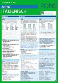 Produktbild: PONS Zeiten auf einen Blick Italienisch