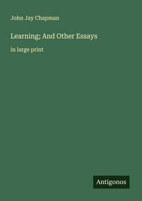 Produktbild: Learning; And Other Essays
