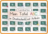 Produktbild: Mein Tafel ABC in Druckschrift mit Artikeln