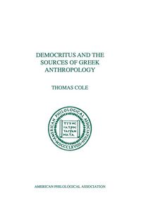 Produktbild: Democritus and the Sources of Greek Anthropology