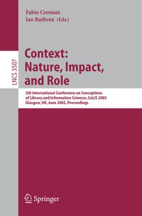 Produktbild: Information Context: Nature, Impact, and Role