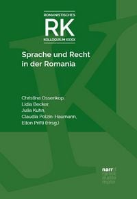 Produktbild: Sprache und Recht in der Romania