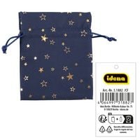 Produktbild: Idena Stoffs&auml;ckchen Weihnachten blau/Stern 10x13cm