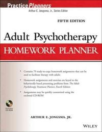 Produktbild: Jongsma, A: Adult Psychotherapy Homework Planner
