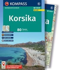 Produktbild: KOMPASS Wanderf&uuml;hrer Korsika, 80 Touren mit Extra-Tourenkarte