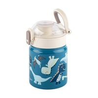 Produktbild: sigikid 25316 - Trinkflasche Dino 400 ml, Edelstahl/Kunststoff, petrol-wei&szlig;