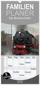 Produktbild: Familienplaner 2026 - Die Brockenbahn mit 5 Spalten (Wandkalender, 21 x 45 cm) CALVENDO
