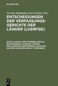 Produktbild: Baden-W&uuml;rttemberg, Berlin, Brandenburg, Hamburg, Hessen, Mecklenburg-Vorpommern, Saarland, Sachsen, Sachsen-Anhalt, Th&uuml;ringen