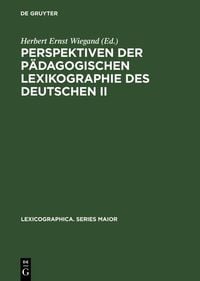 Produktbild: Perspektiven der p&auml;dagogischen Lexikographie des Deutschen II