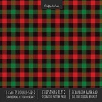 Produktbild: Christmas Plaid Scrapbook Paper Pad 8x8 Scrapbooking Kit for Cardmaking Gifts, DIY Crafts, Printmaking, Papercrafts, Holiday Decorative Pattern Pages