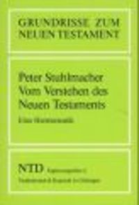 Produktbild: Vom Verstehen des Neuen Testaments