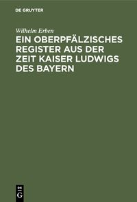 Produktbild: Ein oberpf&auml;lzisches Register aus der Zeit Kaiser Ludwigs des Bayern