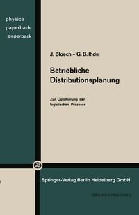 Produktbild: Betriebliche Distributionsplanung