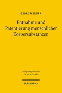 Produktbild: Entnahme und Patentierung menschlicher Körpersubstanzen
