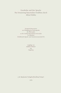 Produktbild: Geschichte und ihre Sprache