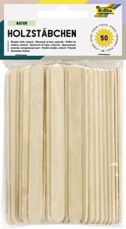 Produktbild: Folia  Holzst&auml;bchen NATUR, 114x10x2mm, 50 St&uuml;ck