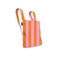 Produktbild: Notabag Original 2in1 Tasche & Rucksack - faltbare Einkaufstasche Backpack Bag - Orange/Pink Stripes