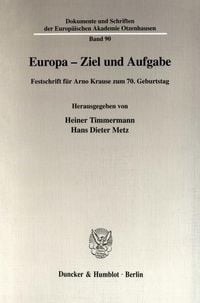 Produktbild: Europa - Ziel und Aufgabe.