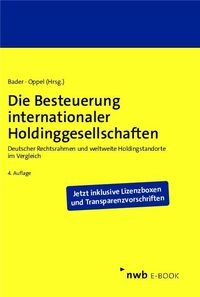 Produktbild: Die Besteuerung internationaler Holdinggesellschaften