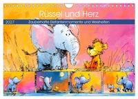 Produktbild: R&uuml;ssel und Herz. Zauberhafte Elefantenmomente und Weisheiten (Wandkalender 2027 DIN A4 quer), CALVENDO Monatskalender