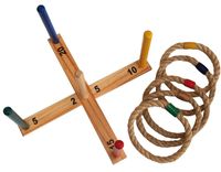 Bild vom Artikel Ringwurfspiel, Holz mit 5 Seil-Wurfringen vom Autor 