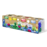 Produktbild: STAEDTLER FIMO Spielknete Noris 8134, 4 x 130g Töpfchen, 4 Basis-Farben: gelb, rot, grün, blau